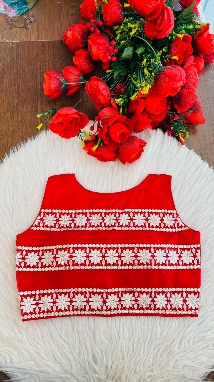 Scarlet Daisy Designer Organaja  Blouse