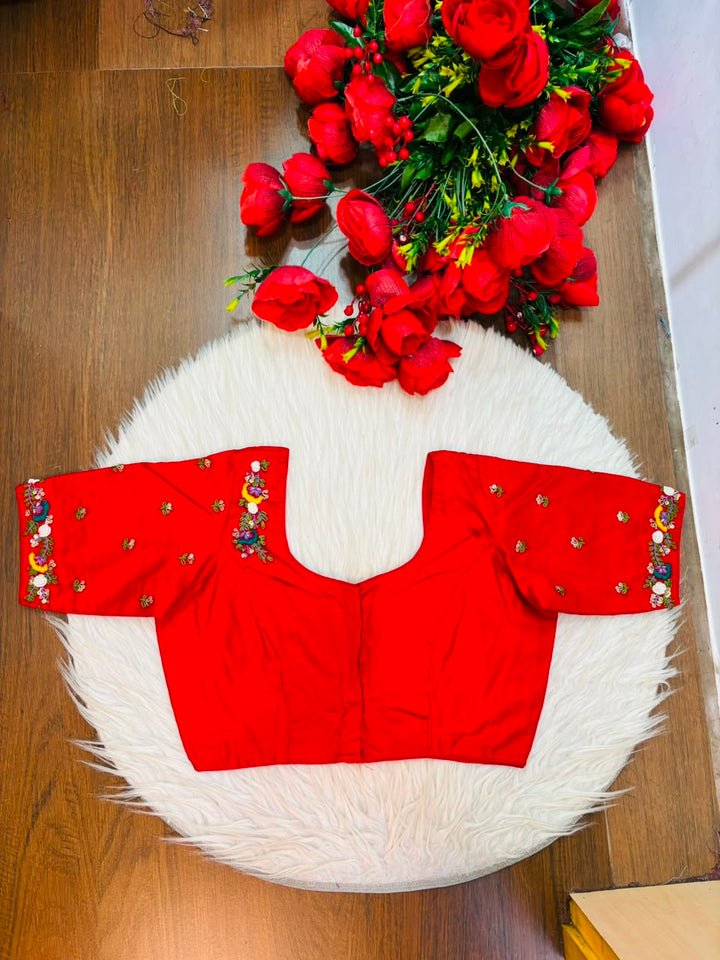 Kumkum Blossom Handwork Blouse