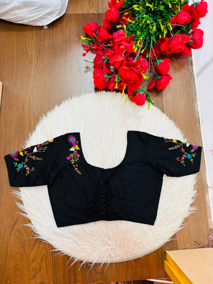 Floral Symphony Handwork Blouse