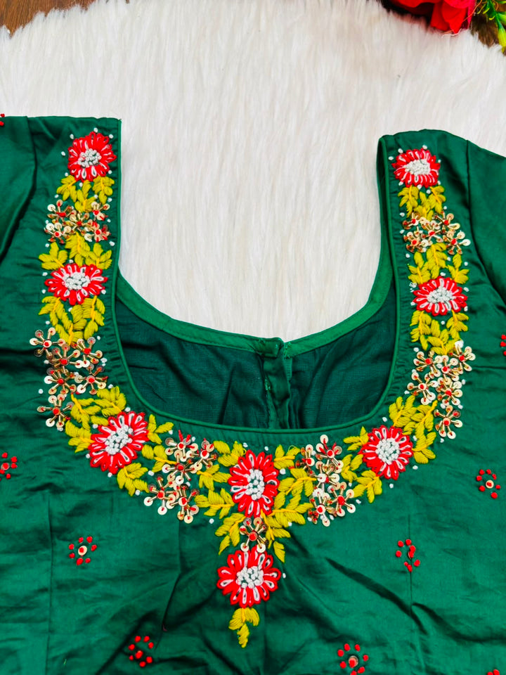 Blooming Scarlet Handwork Blouse