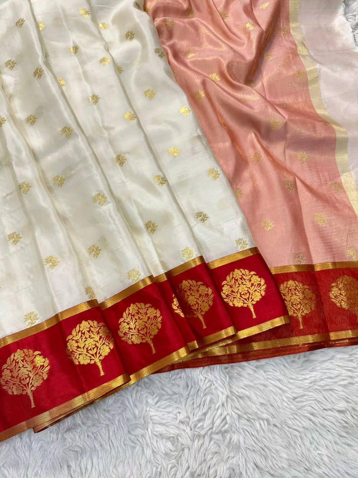 Fresh Realm Satin Silk Banarasi Saree