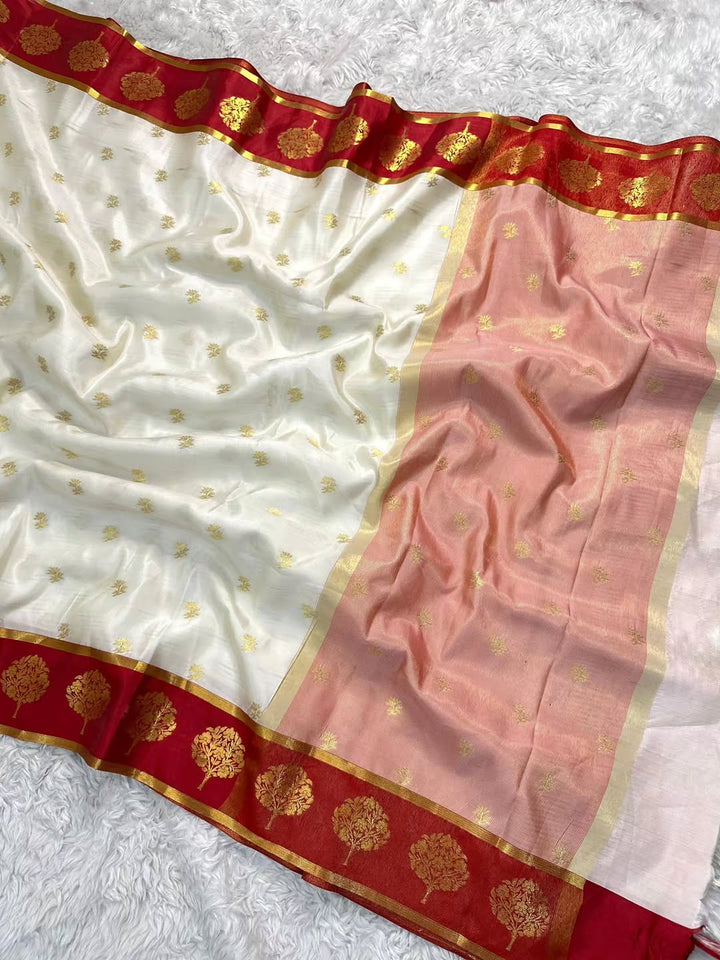 Fresh Realm Satin Silk Banarasi Saree