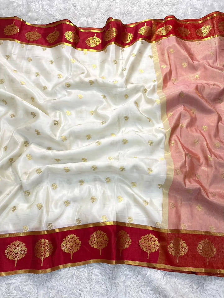 Fresh Realm Satin Silk Banarasi Saree