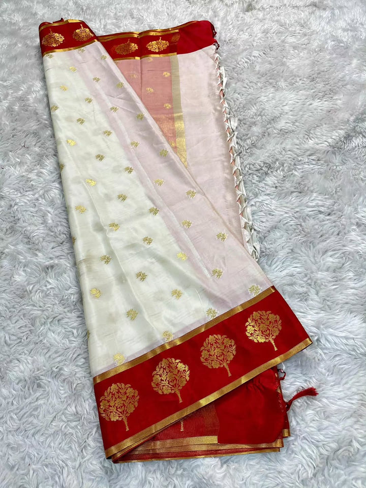 Fresh Realm Satin Silk Banarasi Saree