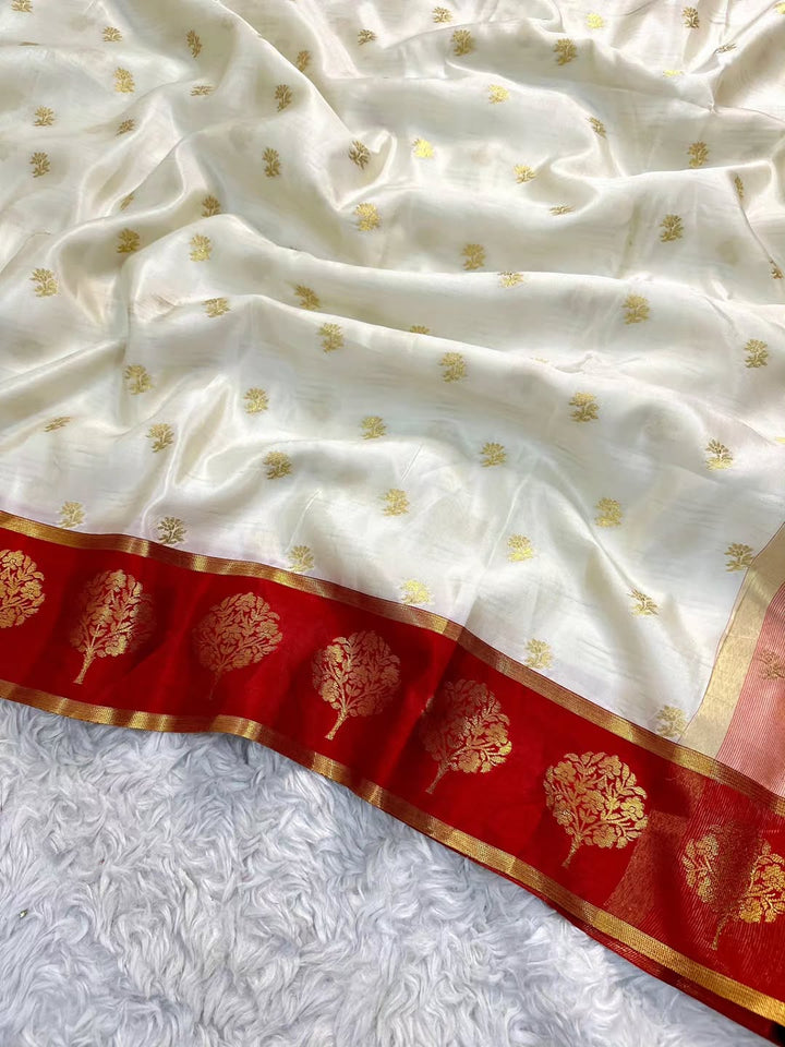 Fresh Realm Satin Silk Banarasi Saree
