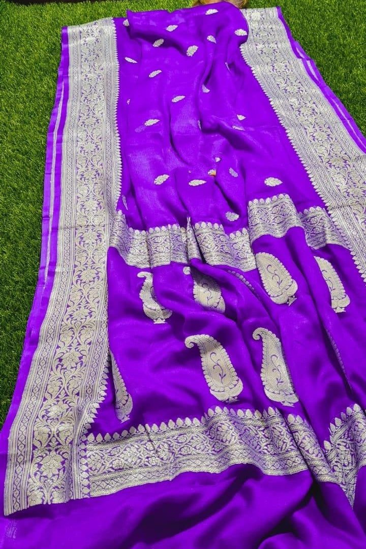 Rajat Noor – Khaddi Chiffon Banarasi Saree