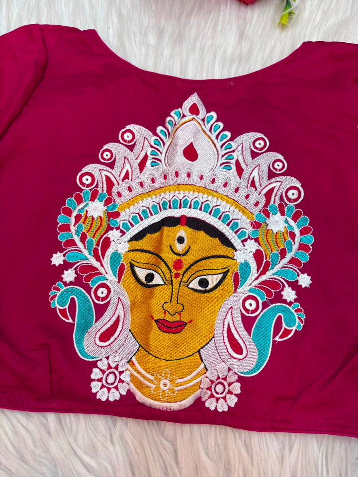 Agomoni - Traditional Designer Blouse(Pink)
