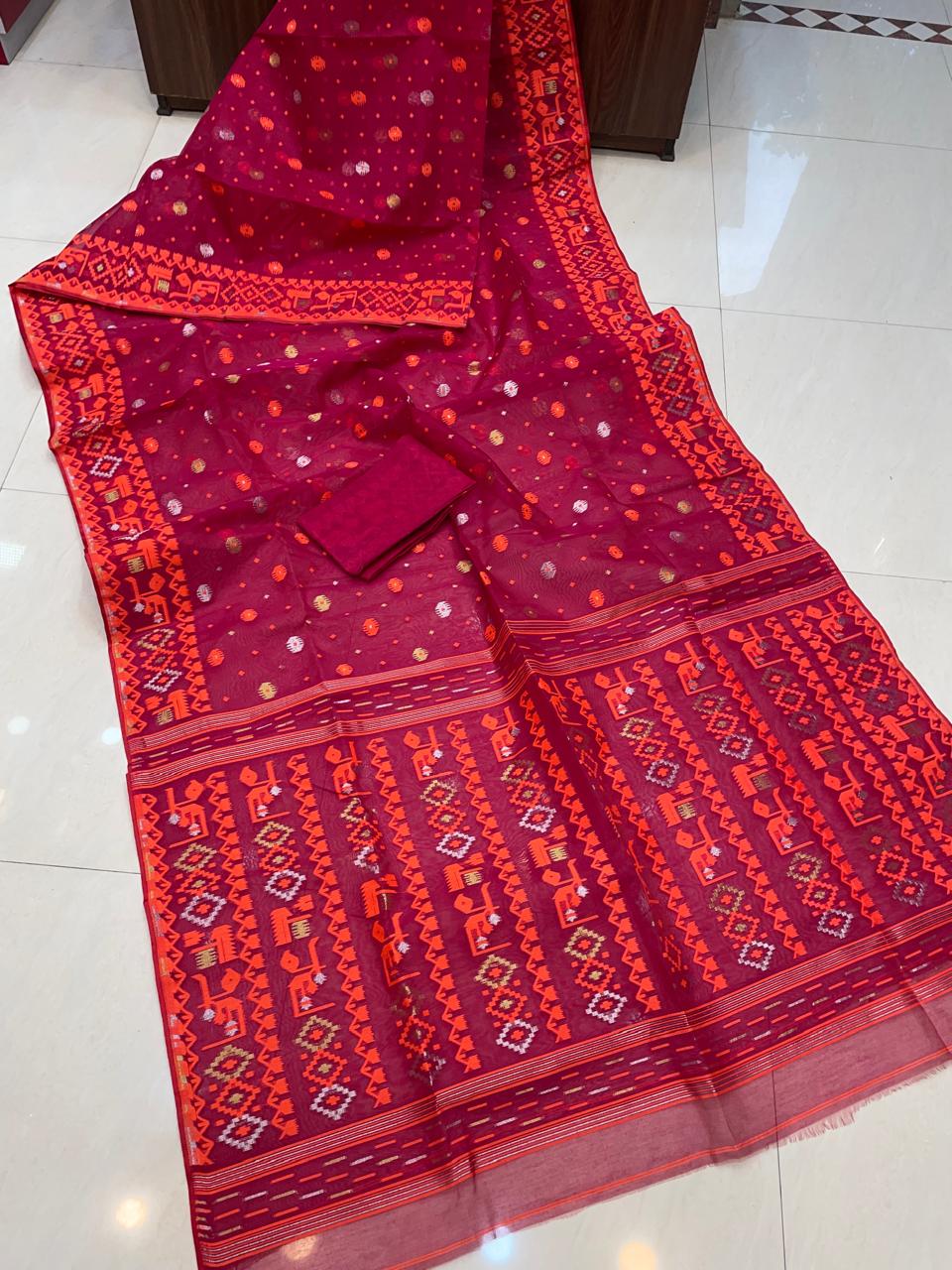 Moonloom Bengal Jamdani Saree