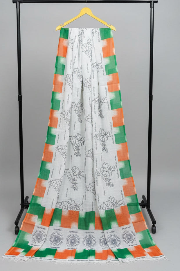 Tiranga Grace Semi Linen Saree (Independence Day Special)