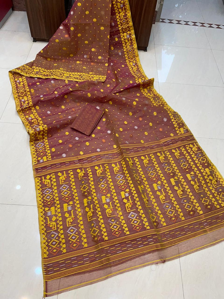 Moonloom Bengal Jamdani Saree