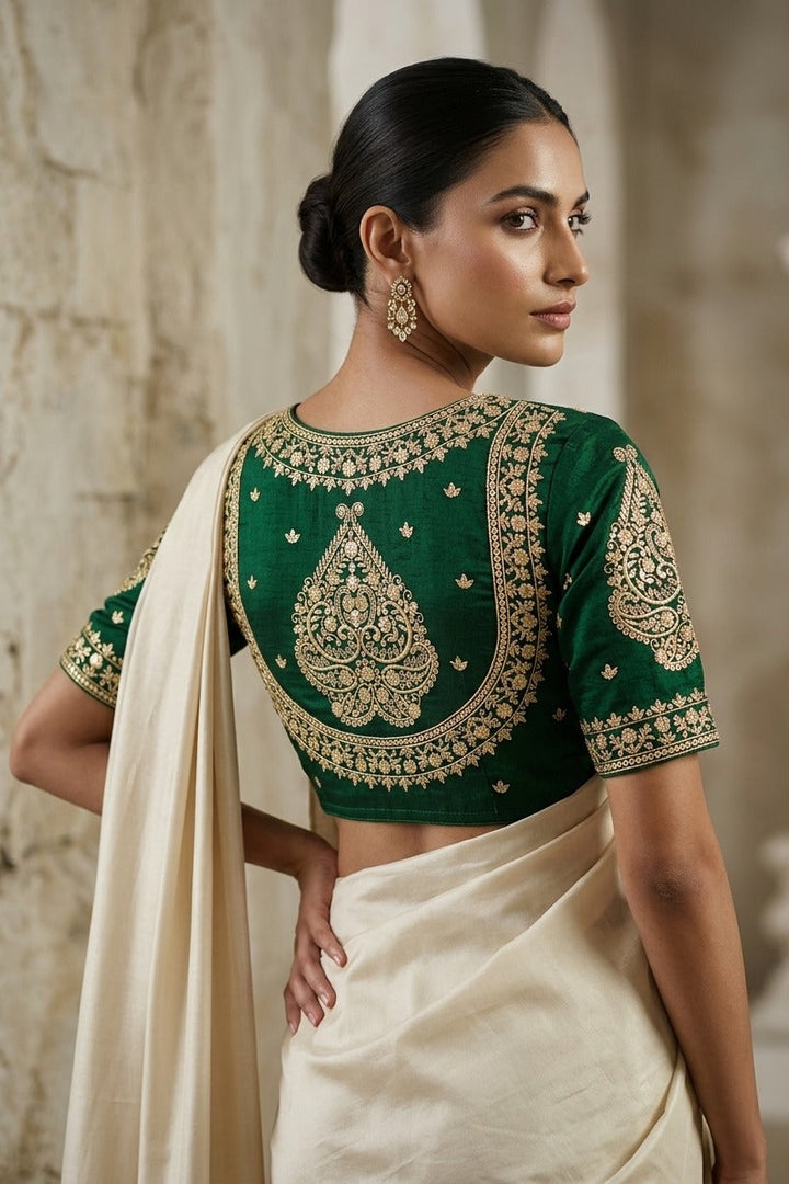 Portrait of Royalty Vichitra Silk Blouse