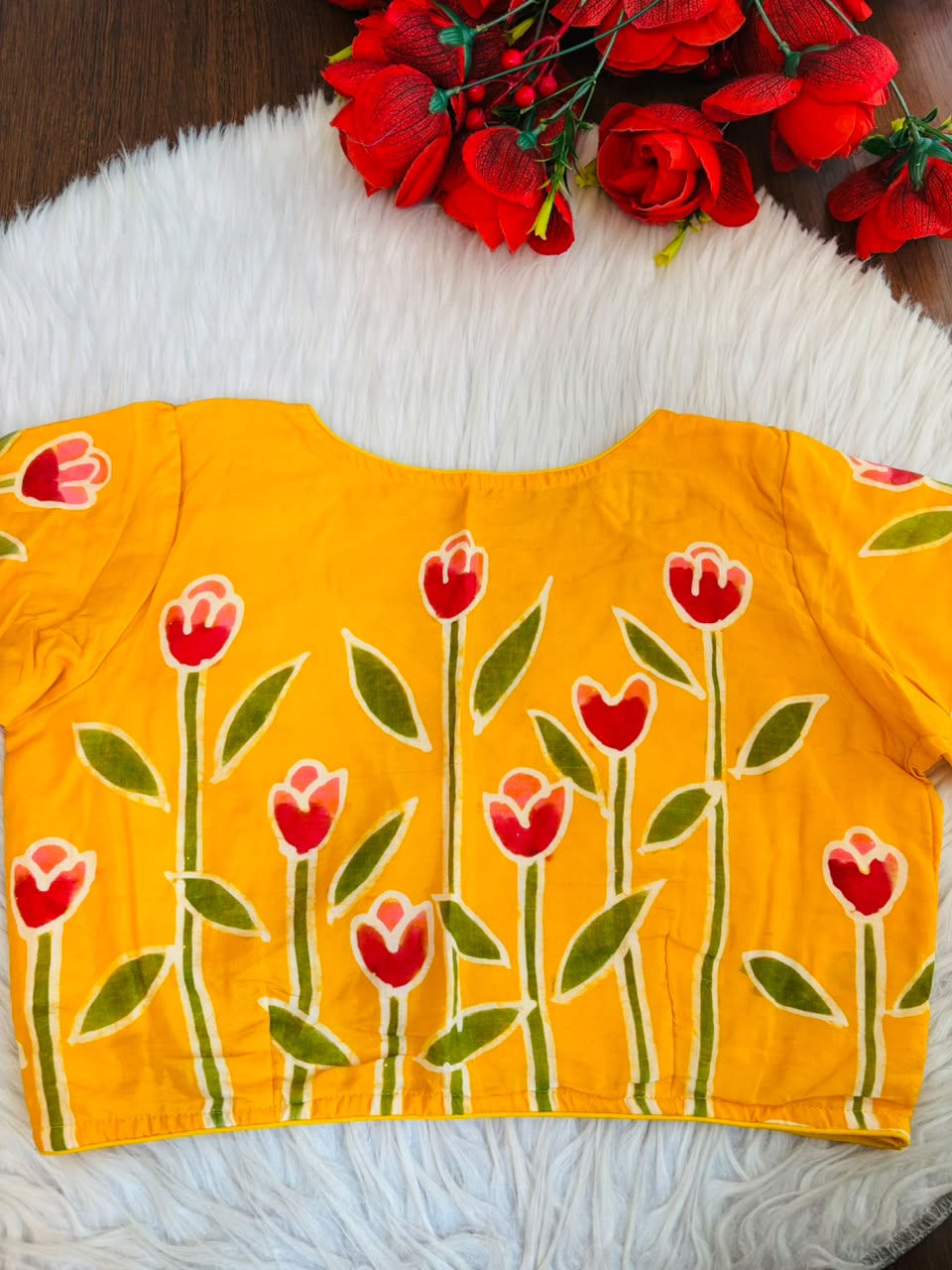 Tulip Charm Batik Blouse