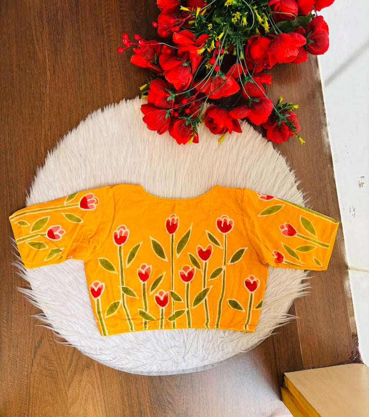 Tulip Charm Batik Blouse