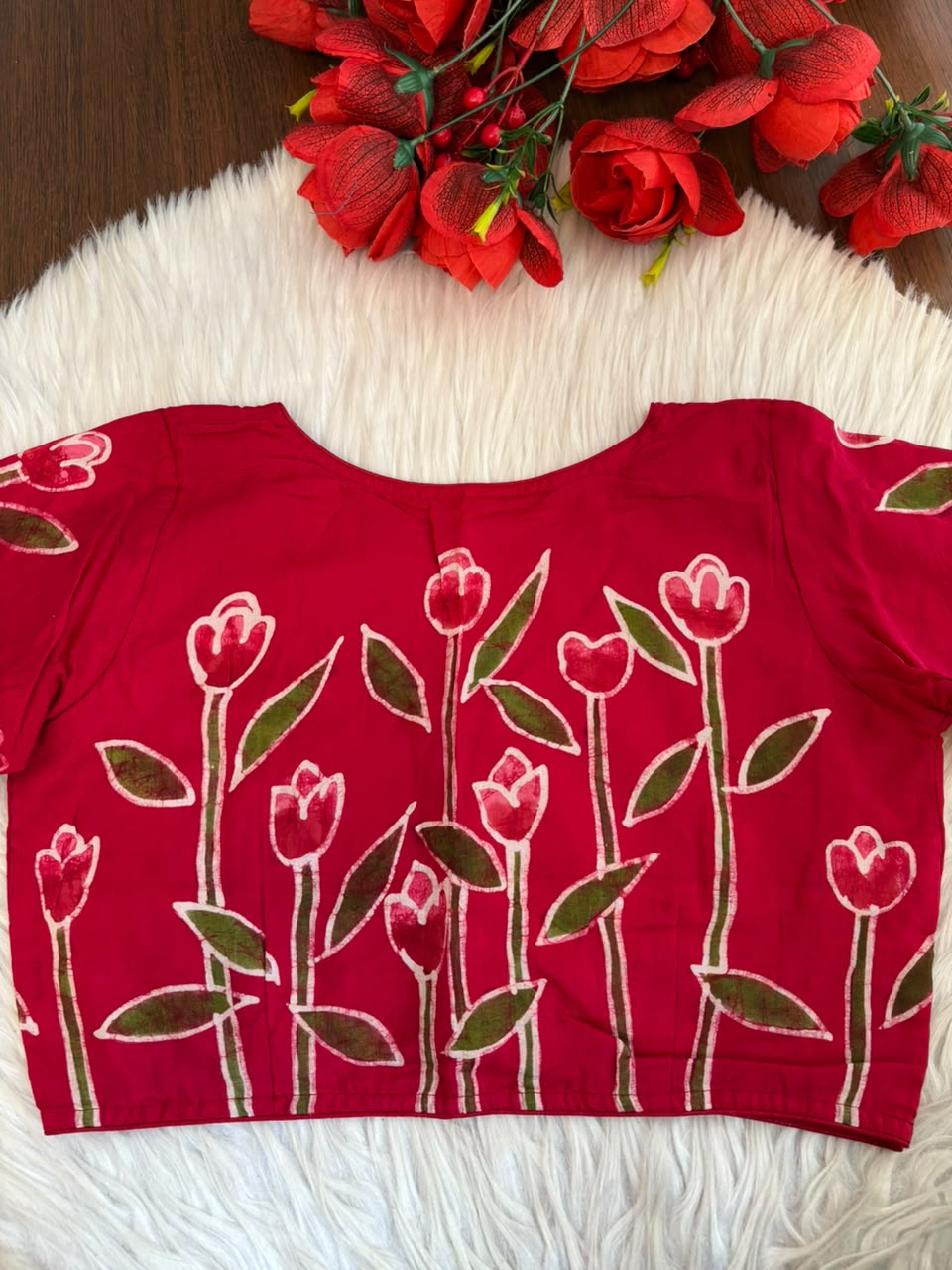 Tulip Charm Batik Blouse