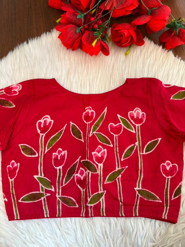 Tulip Charm Batik Blouse