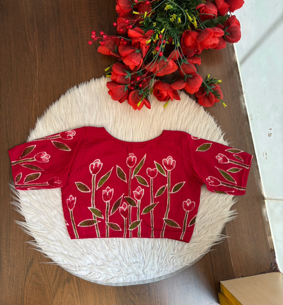 Tulip Charm Batik Blouse