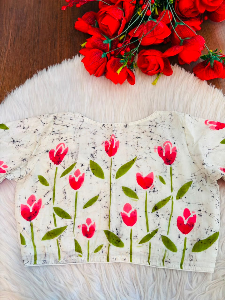 Tulip Charm Batik Blouse