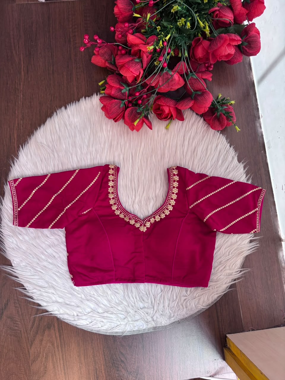 Elegance Becomes Art Vichitra Silk Blouse