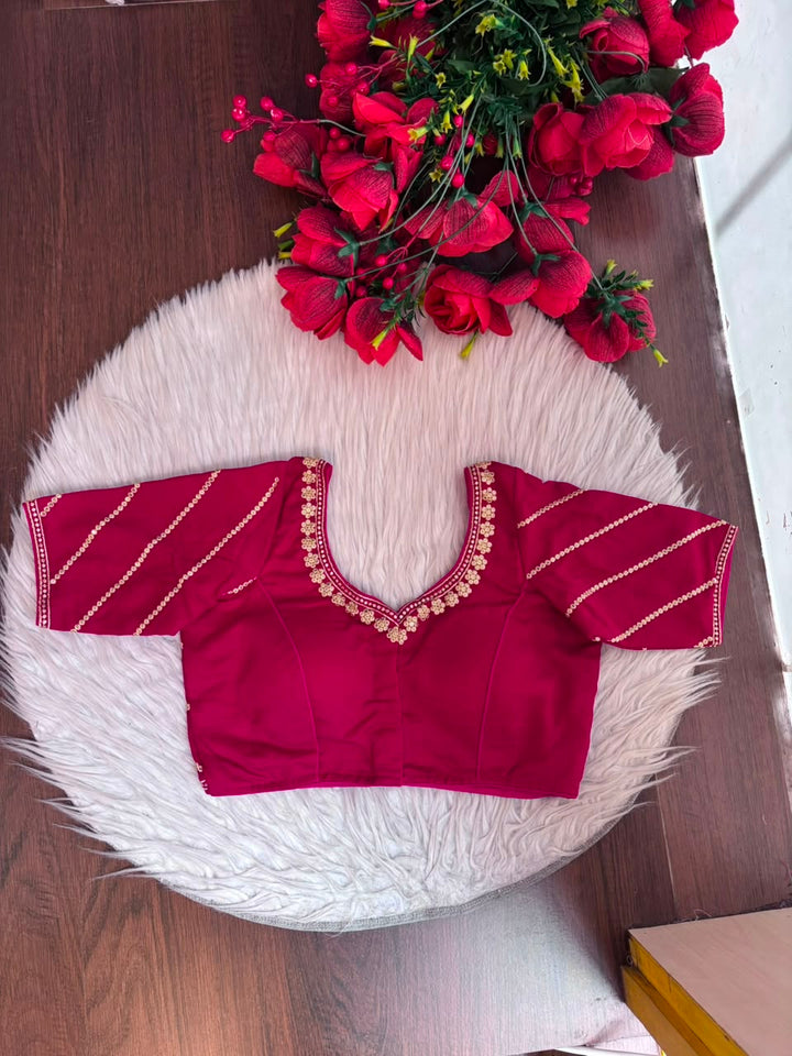 Elegance Becomes Art Vichitra Silk Blouse