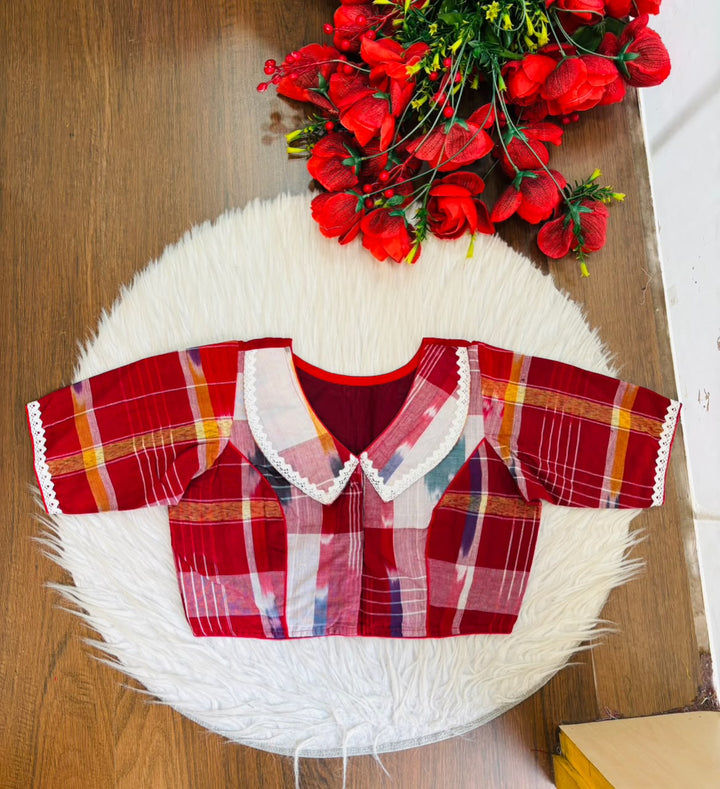 Lalima Lace Blouse With Baby Collar