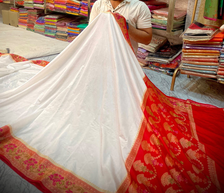 Trinetra Banarasi Semi Chiniya Silk  Saree