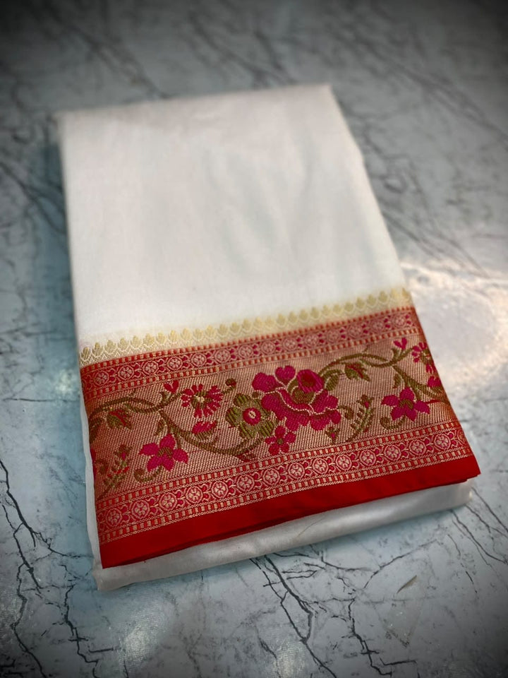 Trinetra Banarasi Semi Chiniya Silk  Saree