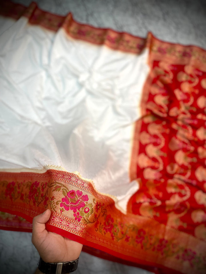Trinetra Banarasi Semi Chiniya Silk  Saree