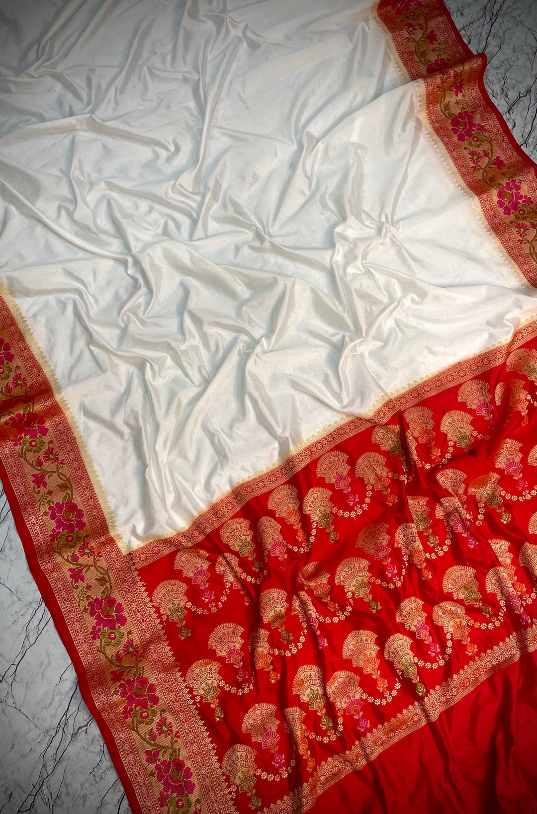 Trinetra Banarasi Semi Chiniya Silk  Saree
