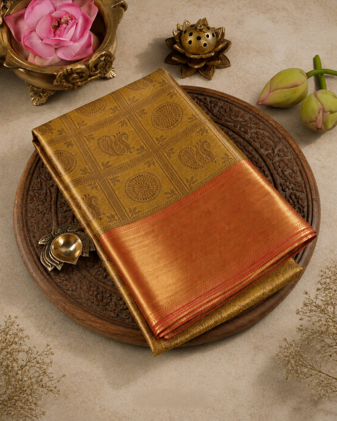 Rajkanak Banarasi Semi Katan Silk saree