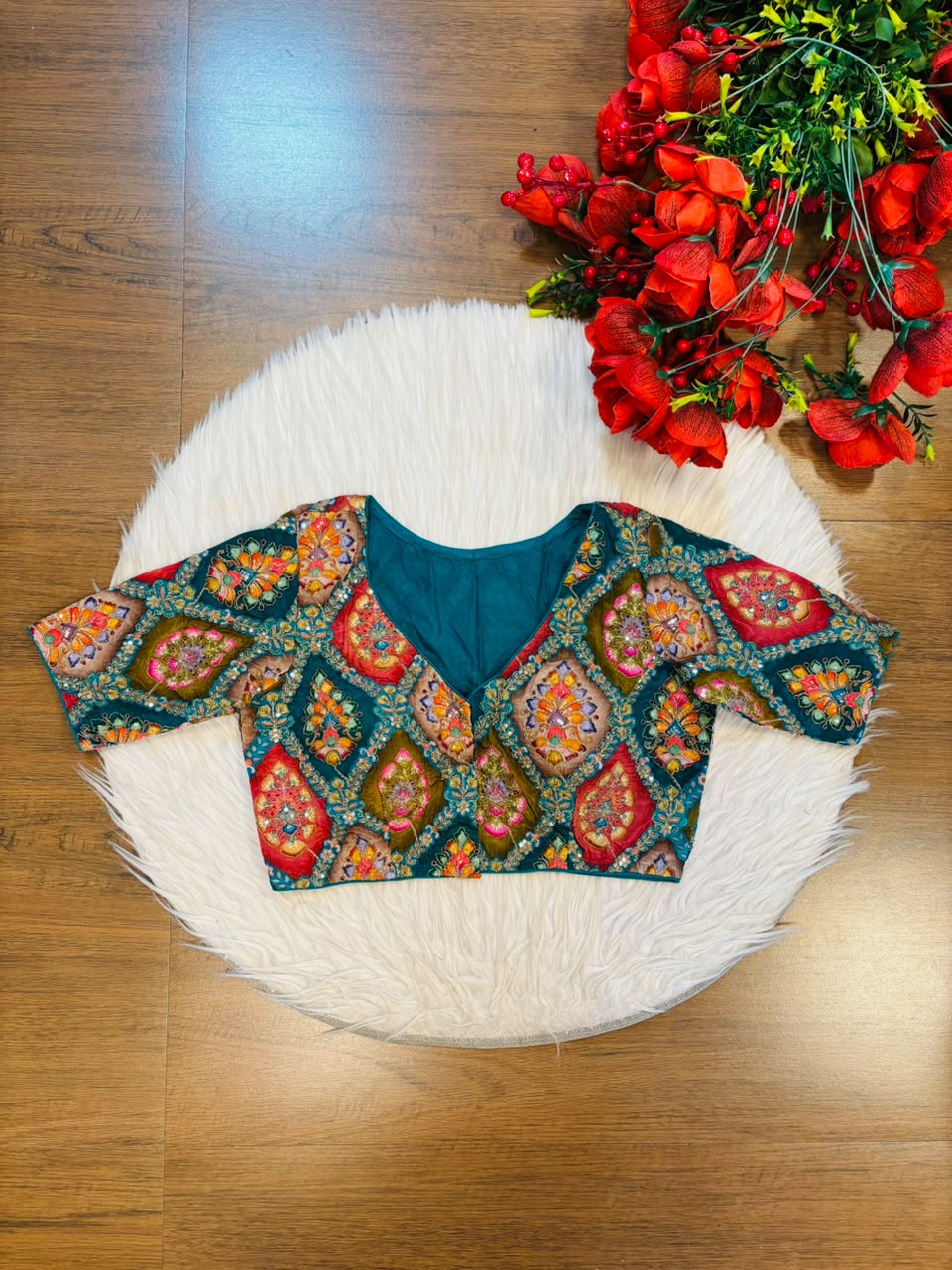Dreams Become Design – Designer Zari & Sequins Crepe Blouse