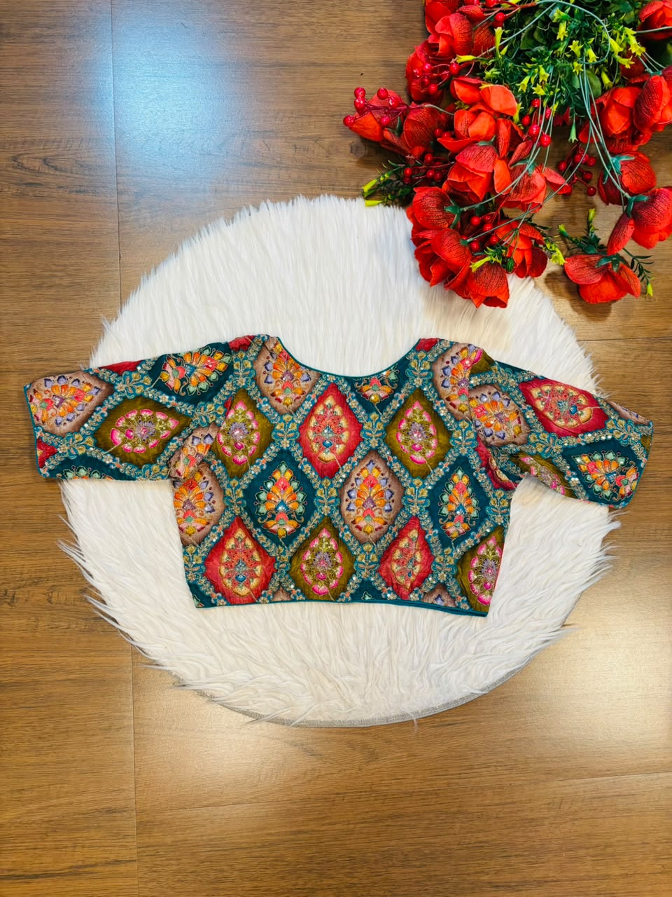 Dreams Become Design – Designer Zari & Sequins Crepe Blouse