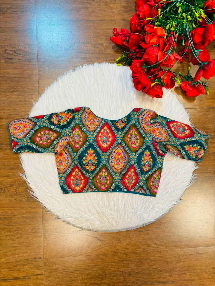 Dreams Become Design – Designer Zari & Sequins Crepe Blouse