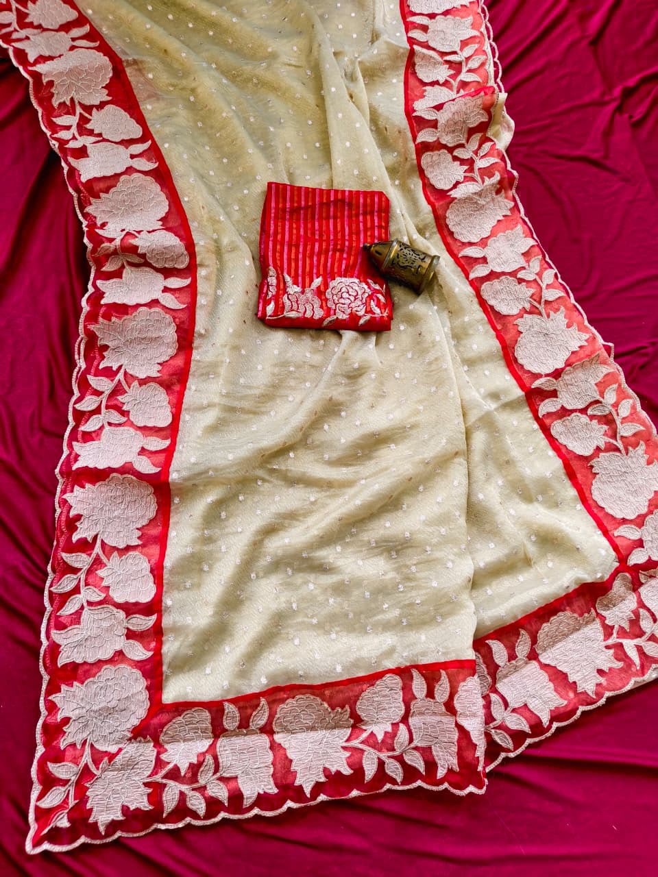Soft Sand Gold Tissue Silk Saree