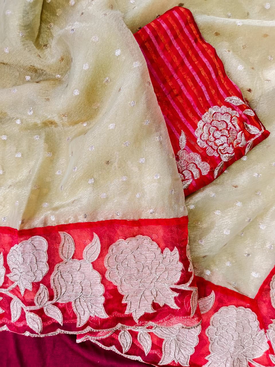 Soft Sand Gold Tissue Silk Saree