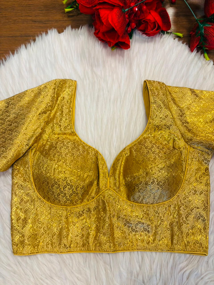 Golden Shine Brocade Blouse