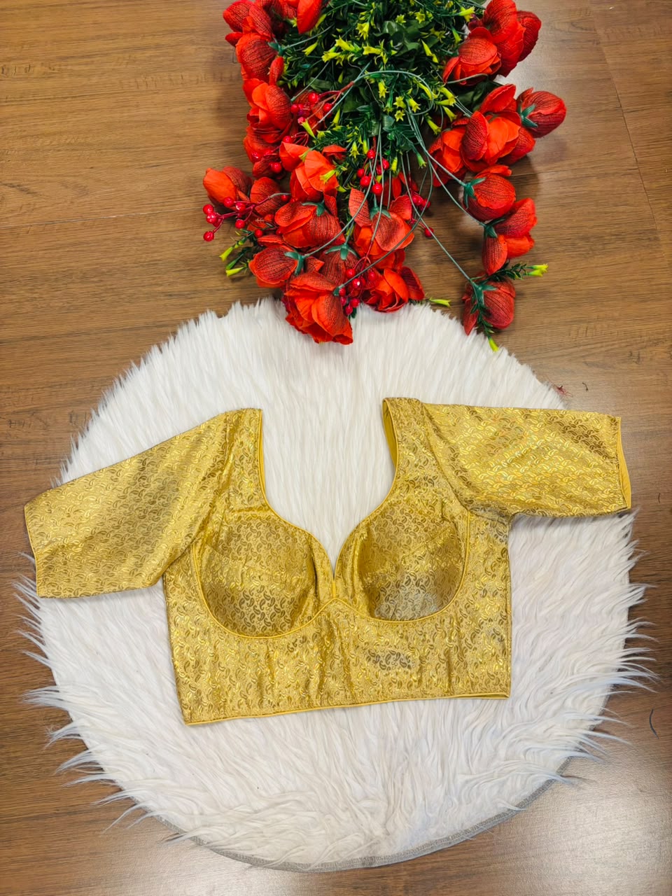 Golden Shine Brocade Blouse