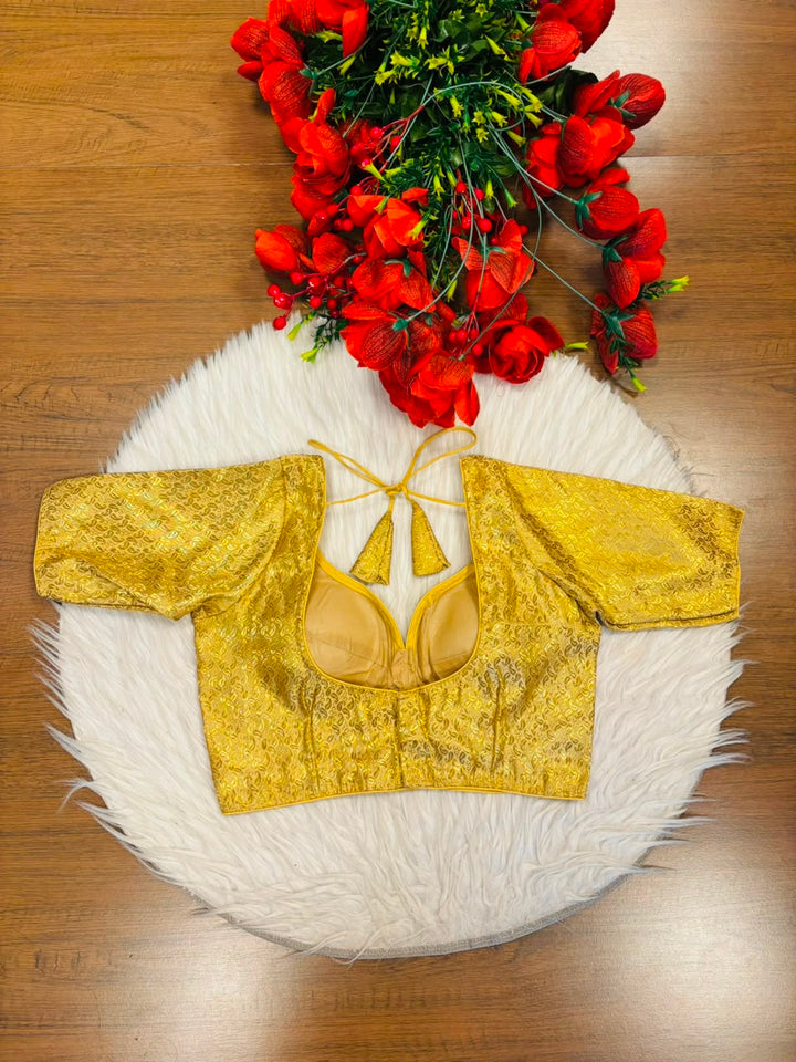 Golden Shine Brocade Blouse
