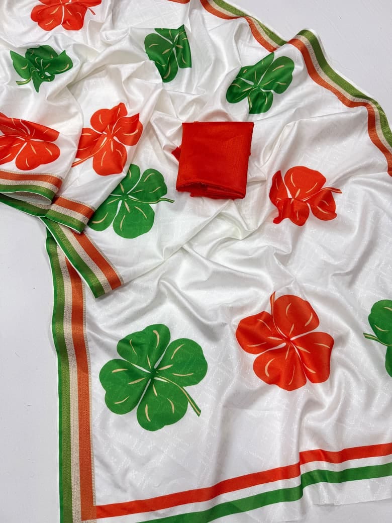 Unity Weave Fancy Silk Independence Saree