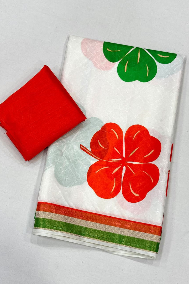 Unity Weave Fancy Silk Independence Saree