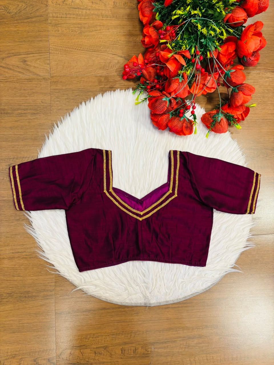 Infinite Glam Vichitra Silk Blouse