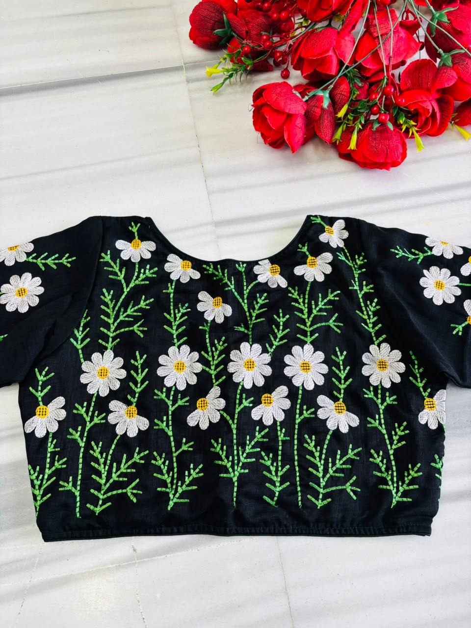 Daisy Enchant Vichitra Silk Blouse