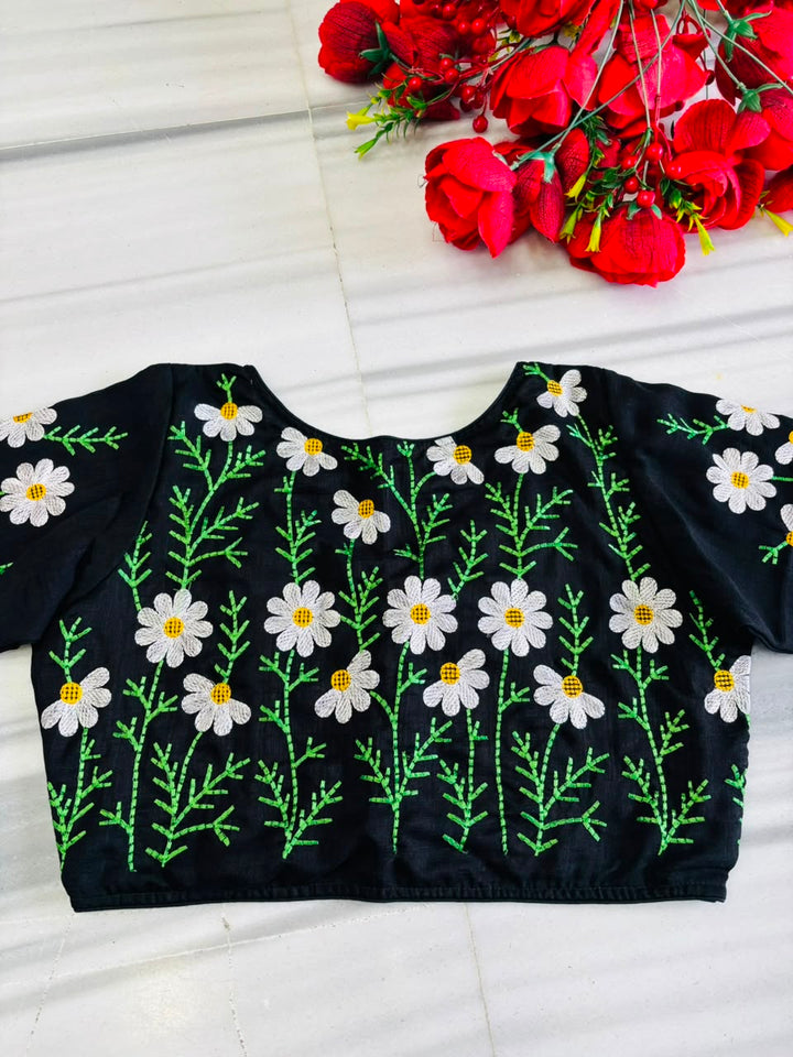 Daisy Enchant Vichitra Silk Blouse