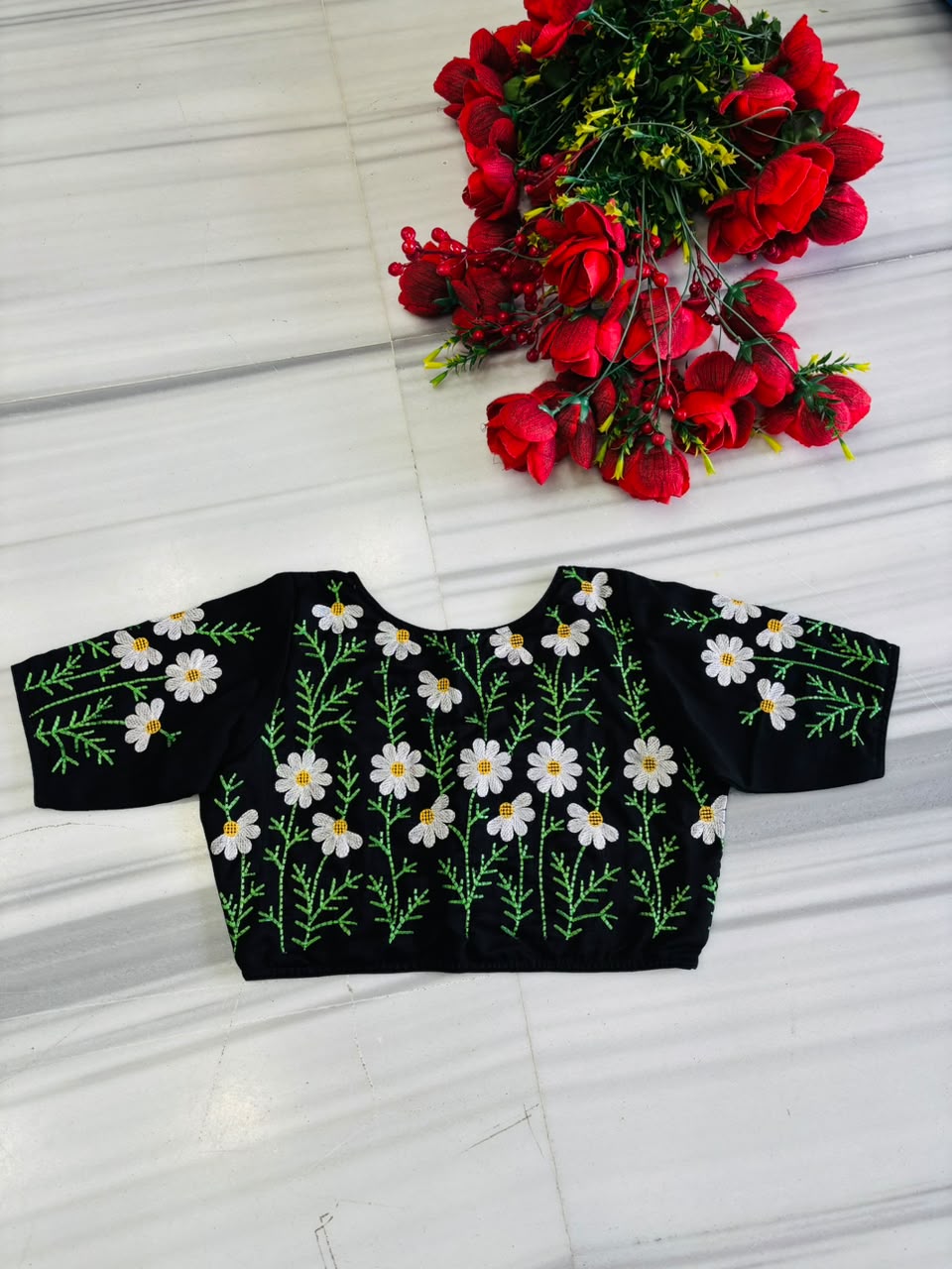 Daisy Enchant Vichitra Silk Blouse