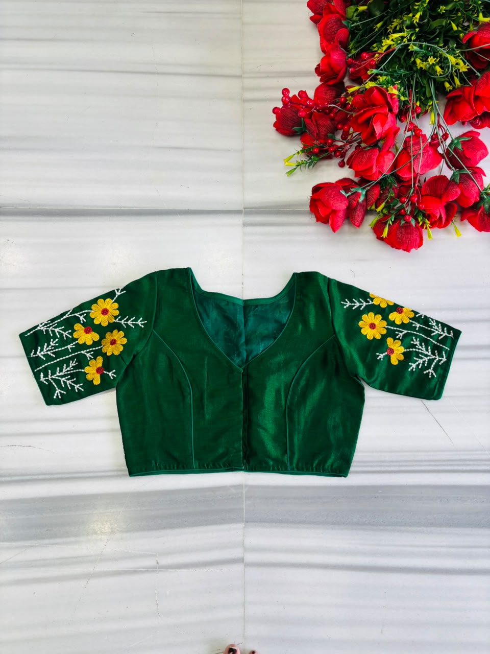 Daisy Enchant Vichitra Silk Blouse
