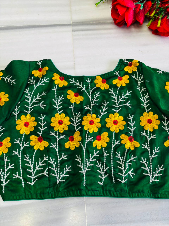 Daisy Enchant Vichitra Silk Blouse