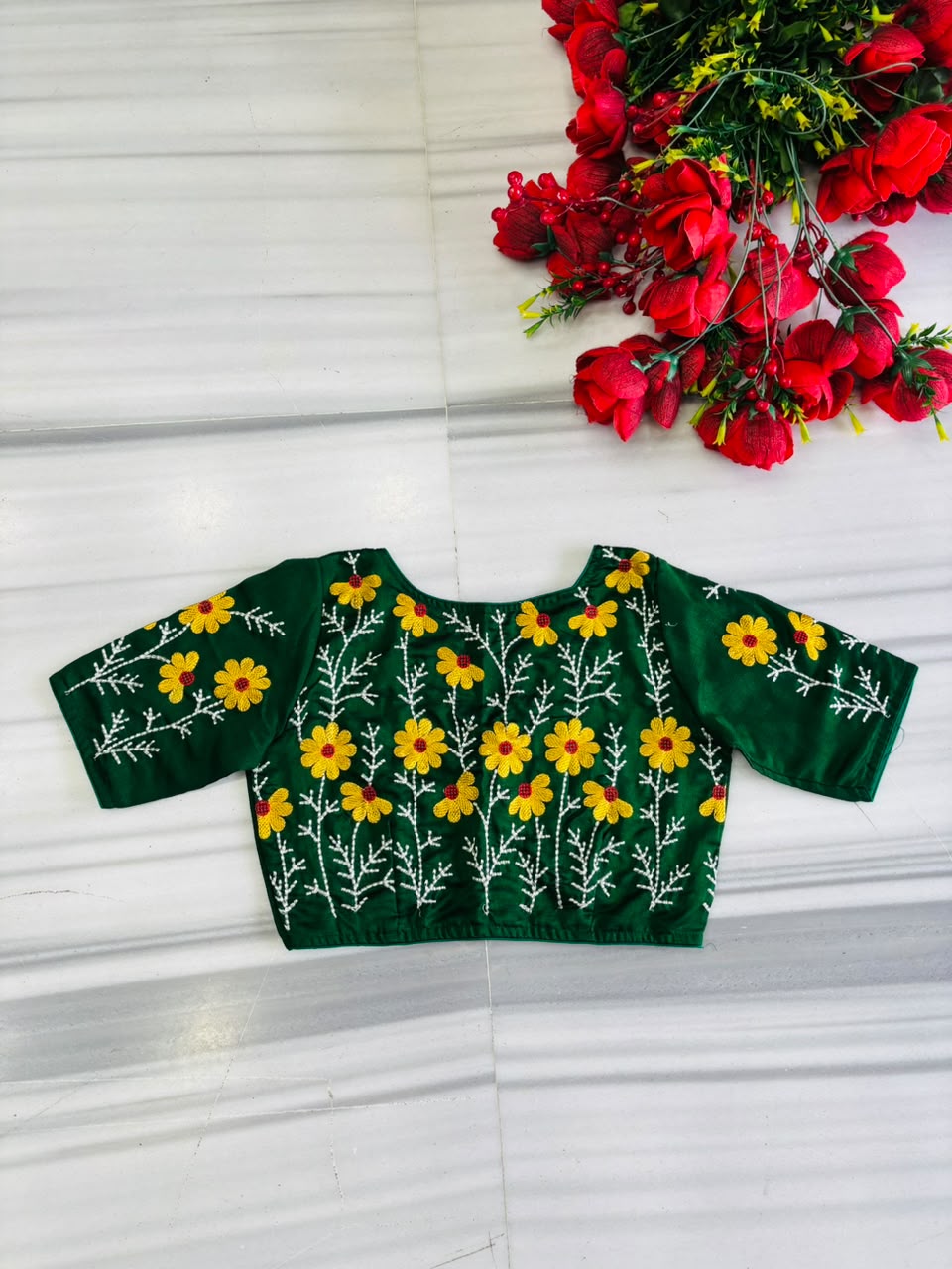 Daisy Enchant Vichitra Silk Blouse