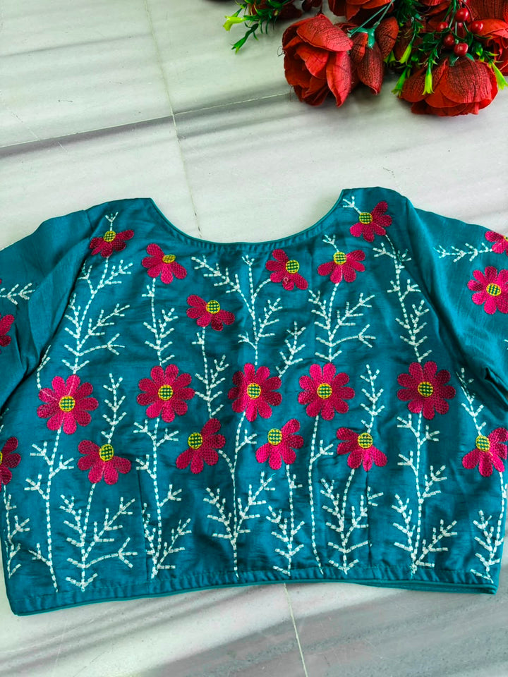 Daisy Enchant Vichitra Silk Blouse