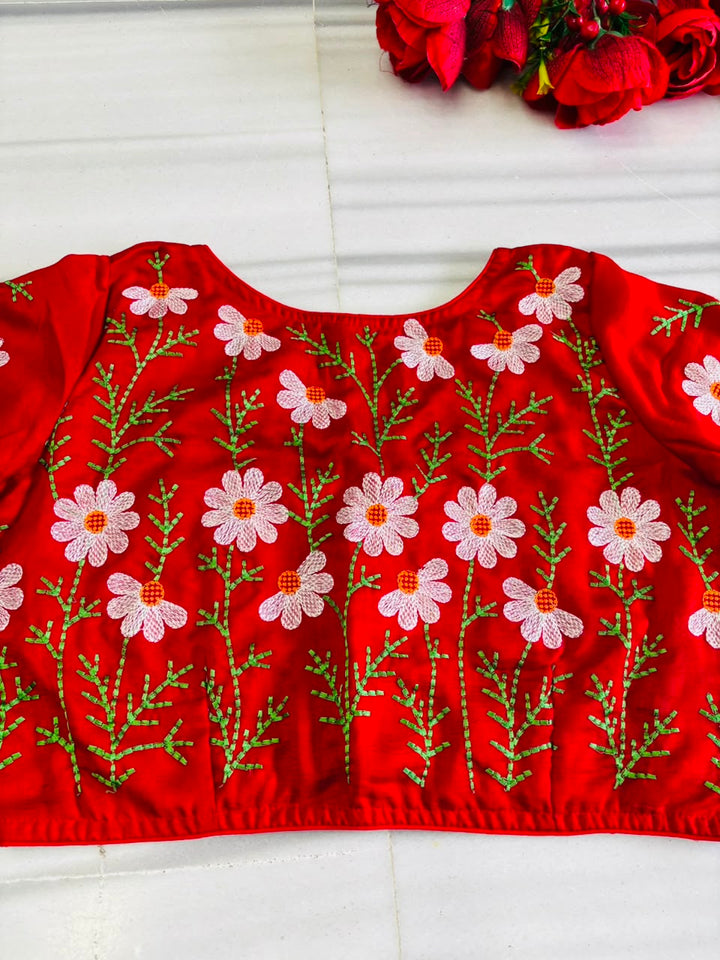 Daisy Enchant Vichitra Silk Blouse