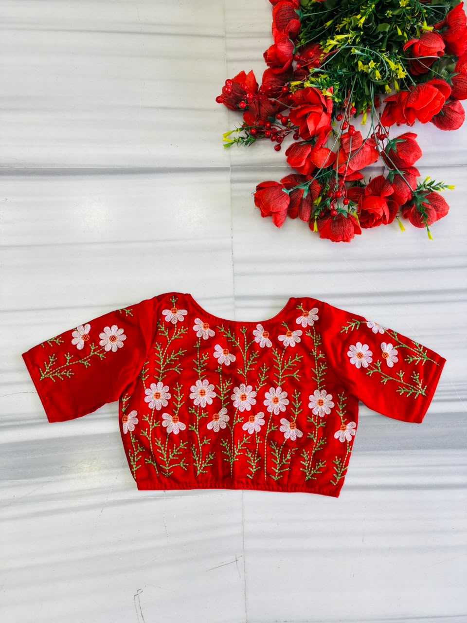 Daisy Enchant Vichitra Silk Blouse