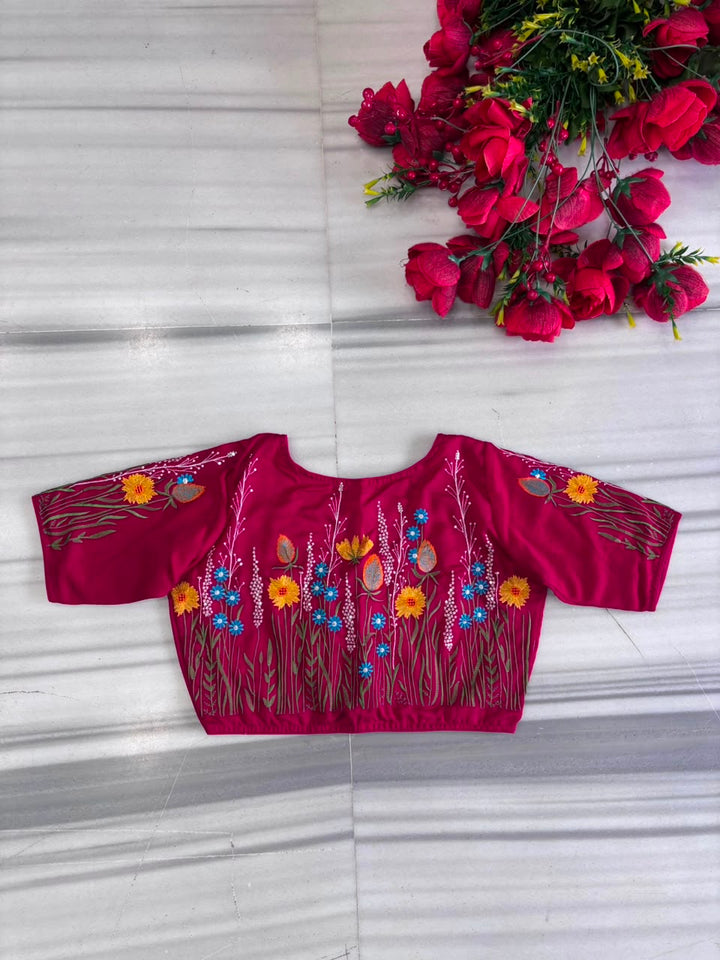 Gilded Garden Vichitra Silk Blouse